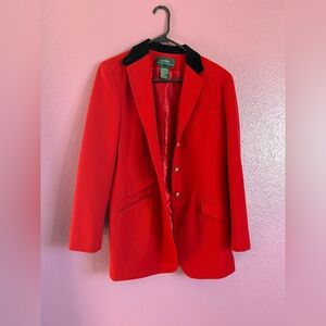 Lauren Ralph Lauren- Red & Black Blazer Jacket.Chic e stylish! Like new!Size: M